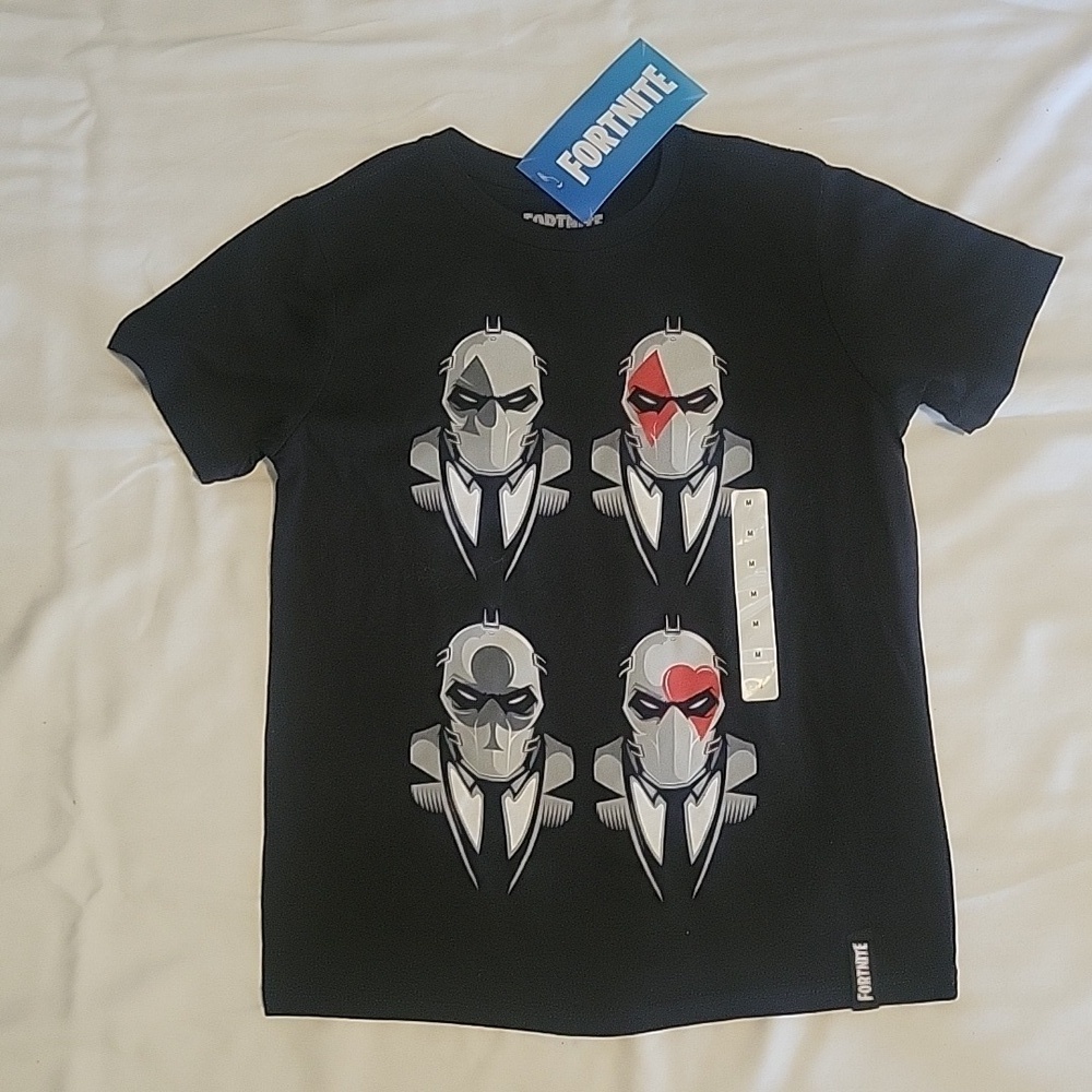 Fortnite Boys Graphic Black T-Shirt, Size: M, NWT